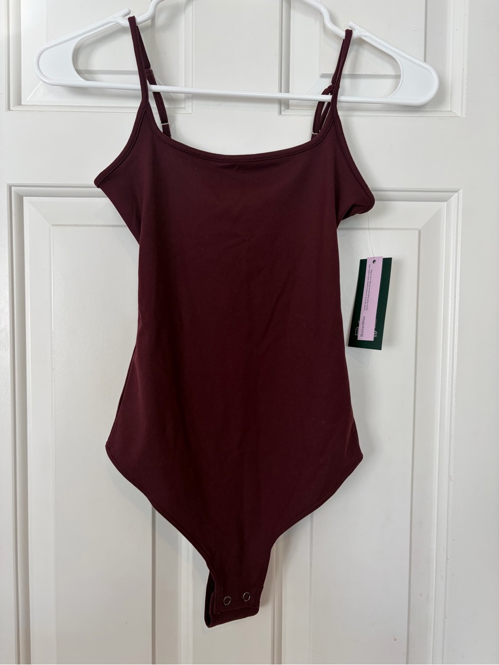 Wild Fable wine red ButterBliss Square Neck Bodysuit
